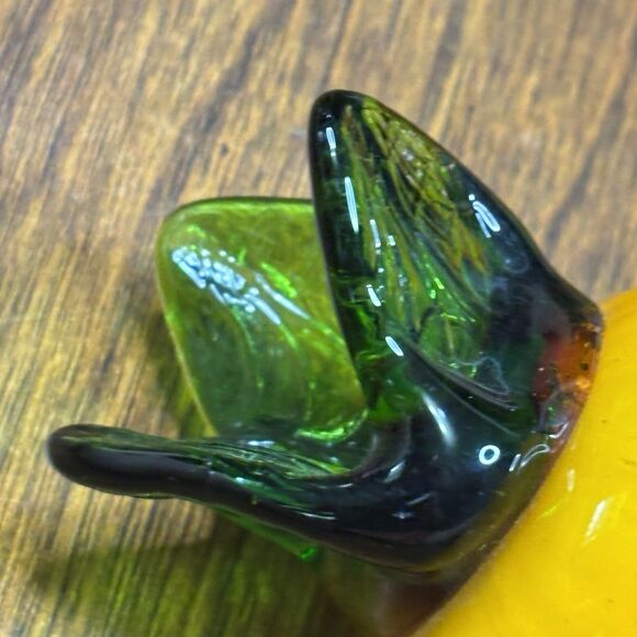 Murano style glass Vegetable 7.5" Two Carrots Handblown paper‎ weight decor - Picture 3 of 10